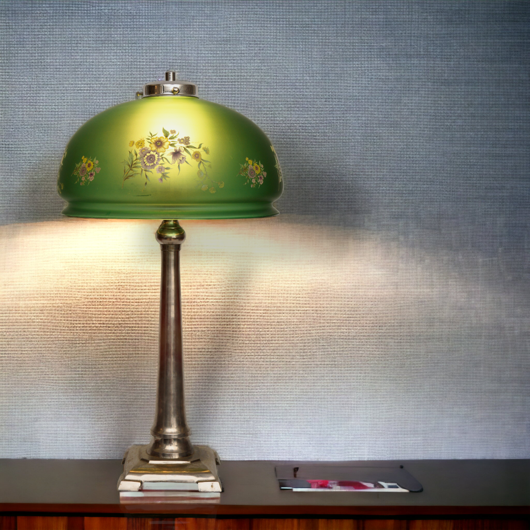 Beau Maison de Campagne Lampe Cuivre Nickel " Tentation " Pomme Pièce Unique Item image 7