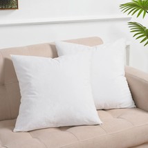 Phf Truly Velvet Throw Pillow Covers, 18&quot;X18&quot;, No Insert, 2 Pack Color, White - £13.51 GBP