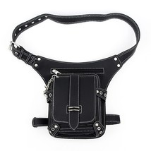 Steampunk Retro Leather Waist Bag Men Women Motorcycle Biker Waistbag Punk Rock  - £69.52 GBP