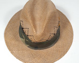 Happy Cappers Men&#39;s Straw Hat with Camo Scarf Size M EUC - $16.88