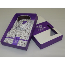 Men Shirt J.Valintin Turkey Usa Egyption Cotton Axxess Style 3325-1 Brown image 10