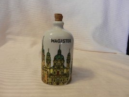 Small White Ceramic Magister Bottle With City Scenes from Altenkunsta Ba... - $40.00