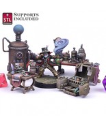 3D Printed STL Miniatures Alchemist Set  28mm - 32mm War Gaming D&amp;D - $12.36 CAD+