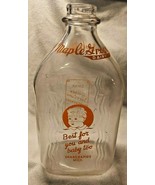 Maple Grove Dairy Glass Milk Bottle Half Gallon Grand Rapids, MI - £36.67 GBP