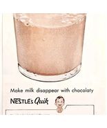 1958 Nestle Quik Chocolate Milk Drink Mix Advertisement Dairy Dessert DW... - $366.69 MXN
