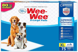 Four Paws X-Large Wee Wee Pads for Dogs 75 count Four Paws X-Large Wee W... - £72.37 GBP