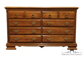 KINCAID FURNITURE Solid Oak Early American 56&quot; Double Dresser 27-109 - £1,098.57 GBP