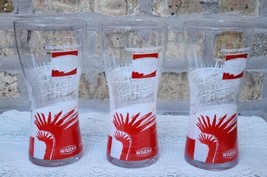 3 Red Warka Beer National Stadium Warsaw Poland Football Soccer Glasses Tumblers - £59.34 GBP