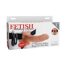 Pipedream Fetish Fantasy Series 7 in. Vibrating Hollow Strap-On with Balls - £37.17 GBP