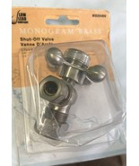 Monogram Brass MB204BN 5/8&quot; OD x 3/8&quot; OD Shut-Off Valve, Chrome Plated - $27.71