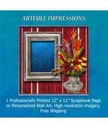Flowers - Tropical Elegance  Personalized Wall Art or Scrapbook Page - €18,95 EUR