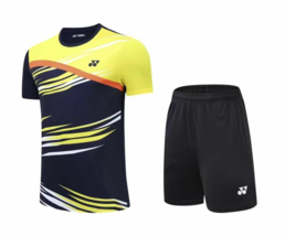Men&#39;s sportswear, sports top, tennis shirt, badminton set, T-shirt and shorts - £27.27 GBP