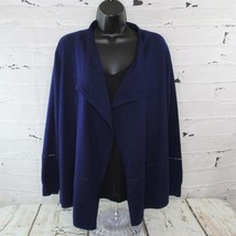 Armani Exchange Womens XS (0/2) Wool Blend Open Front Cardigan Sweater Eggplant - £32.37 GBP