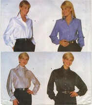 Misses Ellen Tracy Office Career Loose Fit Shirt Blouse Ascot Sew Pattern 14-18 - £7.98 GBP