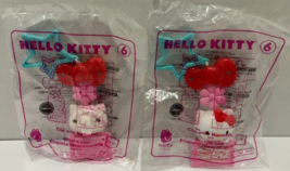 Hello Kitty McDonalds Happy Meal #6 Clip with Nametag Sanrio 2018 Lot of 2 - £5.51 GBP