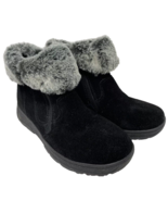 Khombu Women&#39;s Leather Bootie with Faux Fur Trim Black Size 8 - €16,25 EUR