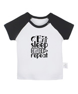 Eat Sleep Cute Repeat Funny T shirt Newborn Baby T-shirt Infant Graphic ... - £8.24 GBP+