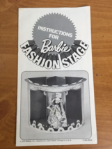 1970 Barbie Fashion Stage Instructions Only -- Instruction Booklet Only - £8.61 GBP