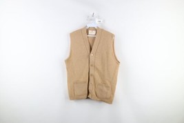 Vtg 60s 70s Streetwear Mens M Wool Knit Kurt Cobain Cardigan Sweater Ves... - $59.35