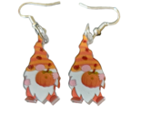 Double Sided Acrylic Autumn Gnome Dangle Earrings - New - $16.99