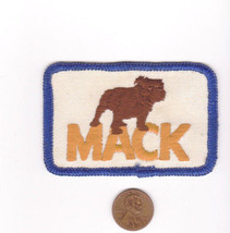 Vtg MACK Truck Patch-White-Bulldog-Rectangle-Trucking Highway Freight Work Road - £11.75 GBP