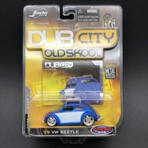 Jada Dub City Old Skool 1959 &#39;59 Volkswagen VW Beetle Blue &amp; White Diecast 1/64 - £15.18 GBP