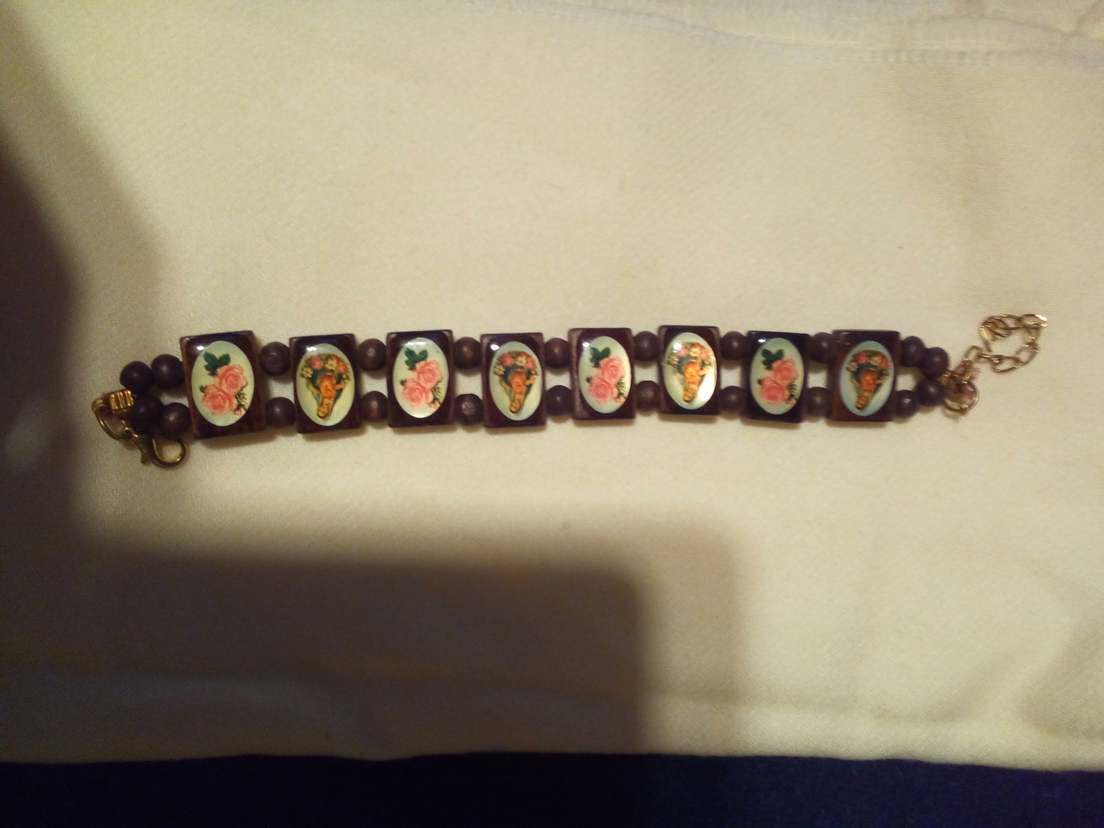 Wooden Sacred Heart of Mary Bracelet  - $3.00