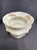 Antique Vtg Porcelain Ladies Spittoon Floral Cuspidor Embossed Austria Chipped - £10.96 GBP