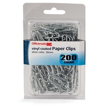 Officemate Standard #2 Vinyl Coated Paper Clips, Translucent Silver, 200... - £7.86 GBP