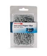 Officemate Standard #2 Vinyl Coated Paper Clips, Translucent Silver, 200... - £7.86 GBP