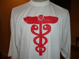 Vtg 80&#39;s Falcon Chemisiers Fits All 50-50 CADUCEUS Nightshirt PJ&#39;s Fits Sz 2XL - £26.76 GBP