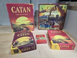 Lot Settlers Of Catan Game 5-6 Player Extension 2 Card Game America Trails Rails - £66.17 GBP