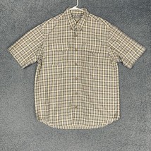 Duluth Trading Performance Shirt Adult Large Medium Pockets Button Up Camp Mens - £13.00 GBP