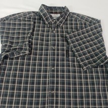 Columbia Shirt Men's Brown Plaid Button Down Long Sleeve Shirt Sz M (Length Cut) image 11