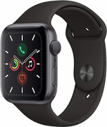 Apple Watch Serie 5 GPS 44 mm MWVF2LL/A Space Gray Aluminum Case Black S... - $9,329.59 MXN