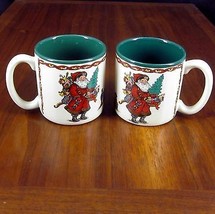 Potpourri Press 1991 Kris Kringle Lot (2) Santa Claus Xmas Coffee CUPS/MUGS - £12.09 GBP