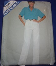 Stitch ‘N Save Misses’ Blouse &amp; Pants Size 8-12 #8488 - £2.33 GBP