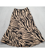 Japna A Line Skirt Womens Size XS Multi Zebra Print 100% Polyester Side ... - $358.86 MXN