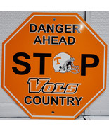 Tennessee Volunteers Danger Ahead Plastic Stop Sign - NCAA - £11.43 GBP