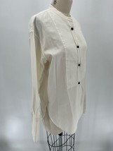 Forte Forte Women&#39;s Tuxedo Shirt Sz S White 100% Cotton Long Sleeve Butt... - $29.40