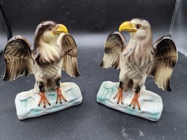 Majestic Ceramic Eagle Pair - 1950s Vintage MB Daniels &amp; Co, Made In Japan - £12.74 GBP