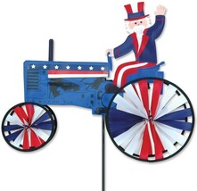 Uncle Sam on a Tractor 21&quot; Garden Spinner by Premier Kites Sun Tex Patriotic - £43.98 GBP