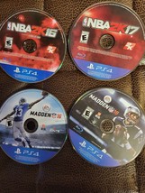 Lot Of 4: Nba 2K16 + Nba 2K17 + Madden 16 + Madden 18 (PS4) Game Only - £2.34 GBP