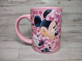 Jerry Leigh Disney Minnie Mouse Pink Diva Embossed Coffee Tea Mug Cup Ceramic - £5.36 GBP