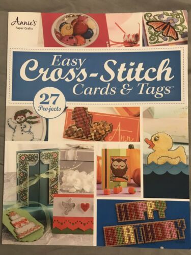 Cross Stitch Pattern Book EASY CARDS & TAGS ~ Motifs, Ornaments, Borders + - $16.65