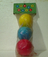 Vintage Made In Japan Foam Ball Toys &quot;Much Fun Play With Your Pet&quot; NIP - $5.00