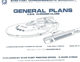 1983 Star Trek General Plans Avenger Class Heavy Frigate Set-New Old Stock - £18.18 GBP