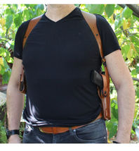 Fits Springfield XDS 4”BBL Handmade Vertical Shoulder Holster Double Mag #1158 R image 3