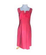 TRIO NEW YORK SILK BLEND V NECK SLEEVELESS SHEATH PLEATED DRESS PINK WOM... - $23.83 CAD