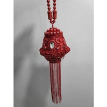 DOYUTIG India Style Women&#39;s Silver Long Tels Handmade Rhinestone Beads Wedding C - £320.01 GBP